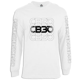 CB30 Chainlink Logo Longsleeve T-Shirt - White